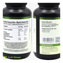 Rhodiola Rosea Premium Pura | Energía Y Ánimo | 180 Cápsulas De 500 Mg | Cápsulas Veganas | Dura 6 Meses | Momosie