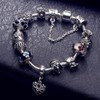 A TE® JW-B110 Charm Bracelet / Glass Beads / Flower