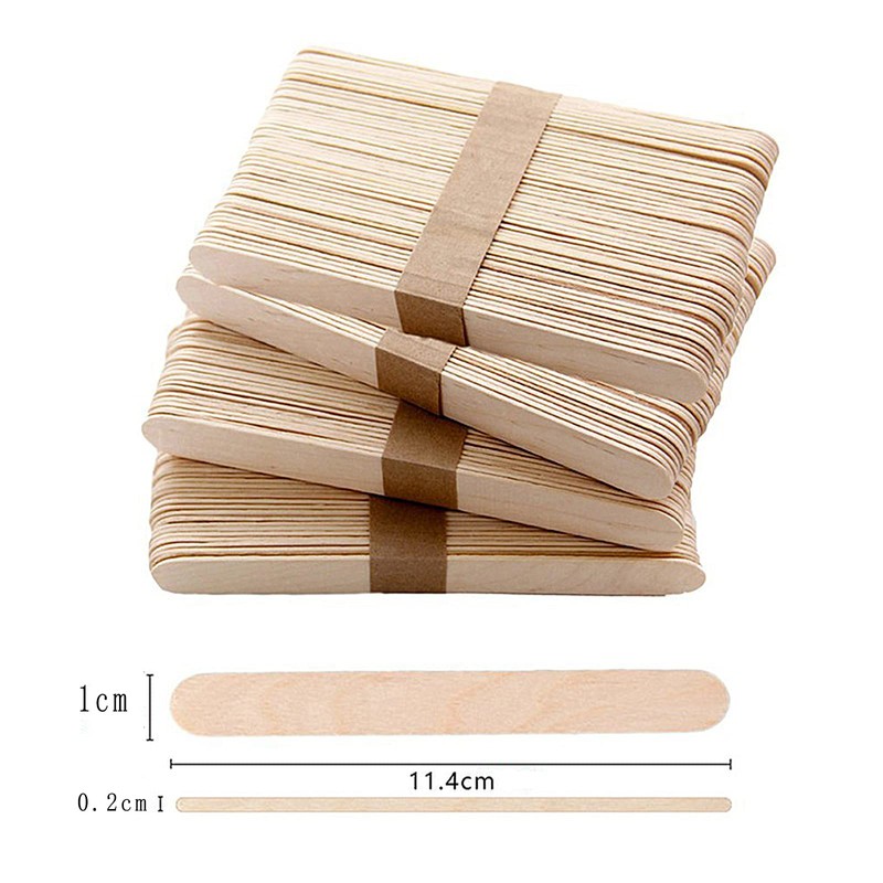 J&L Ray Wooden Sticks, 200 Wooden Ice Sticks DIY Mini