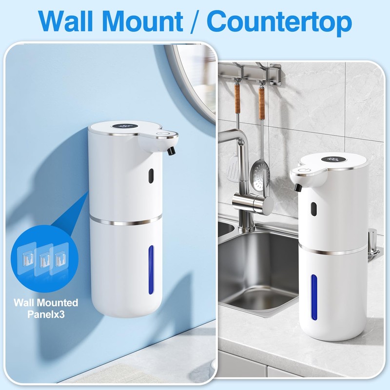 Automatic Soap Dispenser with Smart Digital Display, Touchless Rechargeable Hand