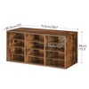 HOOBRO Countertop Mail Sorter Organizer, Wooden Literature Organizer, Student Mailbox