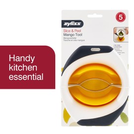 Zyliss 3-in-1 Mango Slicer, Peeler and Pit Remover Tool - Kitchen Mango Depitter & Peeler Gadget - Fruit Slicer with Micro-Serrated Stainless Steel Blader - Mango Corer for Easy Use