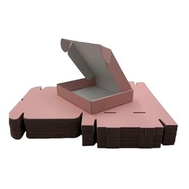 iDEALS UK PACKAGING LTD Gifting Cardboard Folding Lid Postal Boxes 236 x 196 x 47mm (9.3'' x 7.7'' x 1.9'') Small Parcel, Mailing and Gifting - Pack of 25 (Pink)