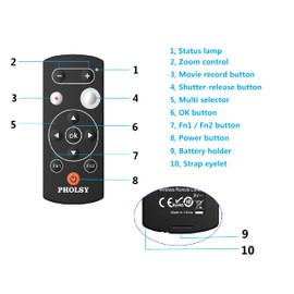 PHOLSY ML-L7 Bluetooth Camera Wireless Remote Control Wireless Remote Shutter Release Compatible with Nikon Z30, Z6 II, Z7 II, Z fc, Z50, Coolpix B600, A1000, P1000, P950