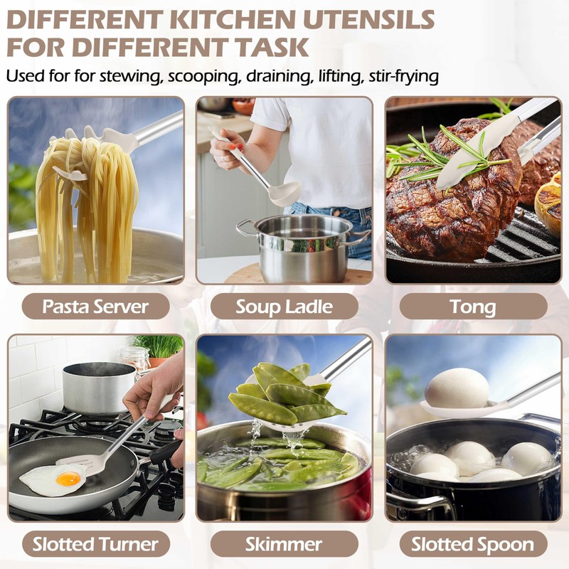 HaWare 29 PCS Silicone Cooking Utensils Set, Heat Resistant Kitchen