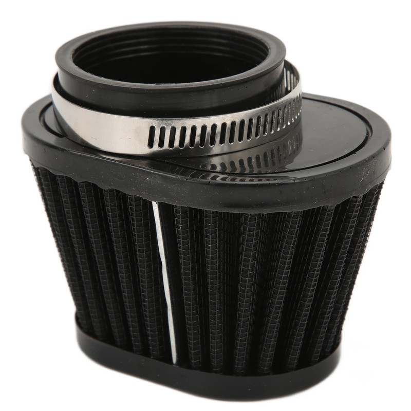 51mm/2in Motorcycle Air Filter ClampOn Dustproof Rubber Black Replacement for
