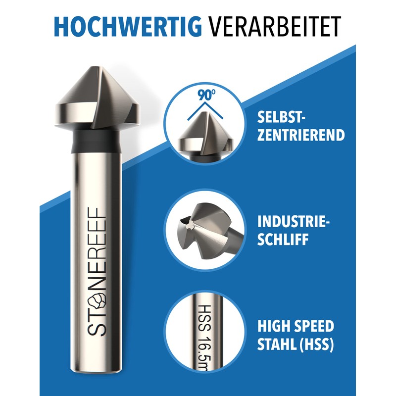 Countersink Set of 4 [6.3, 8.3, 10.5, 16.5 mm] HSS