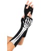 LEG AVENUE Damen skeleton vingerless Handschuhe, Schwarz, Einheitsgröße EU