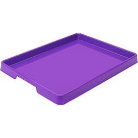 Storex Large Craft & Activity Tray – Plastic Arts and Crafts Organzier for Paint, Beads and Slime, Purple, 12-Pack (00443E12C)