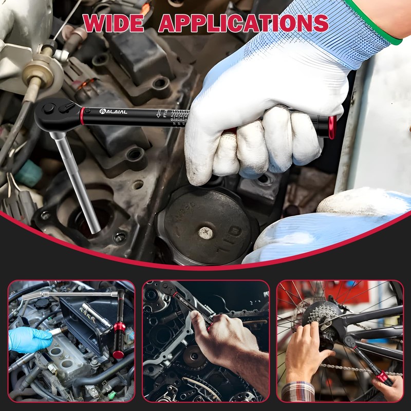Magnetic Spark Plug Socket Set with Torque Wrench 3/8 Drive,