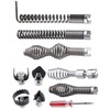 10 PCS Drain Snake Drill Attachment, Drain Cleaner Combination Cutter