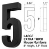 Iluminpro 8 Inch House Numbers, Aluminum Modern House Numbers for