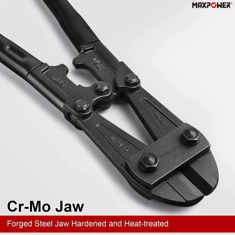 MAXPOWER Bolt Cutter 30 inch, Max Jaw Opening 13/16", Heavy