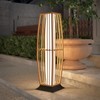 Grand patio Outdoor Floor Lamp Solar Powered Lantern Waterproof Wicker