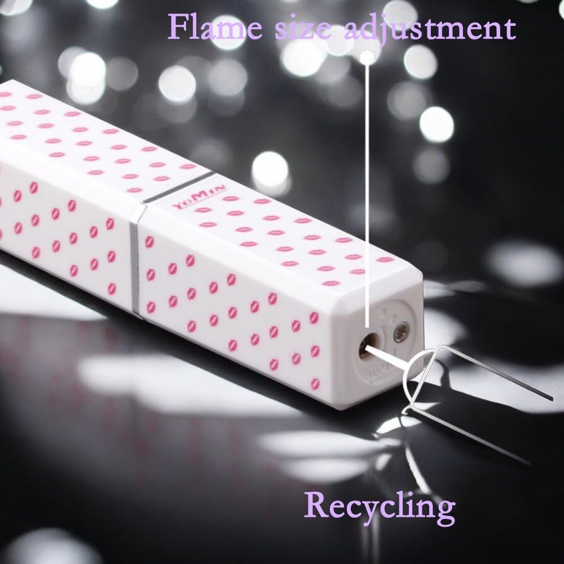 Lipstick Lighter, Refillable Butane Torch Lighter, Butane Soft Flame (No