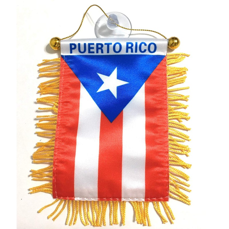 Puerto Rico Rican Flags for car Interior Rearview Mirror or