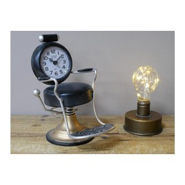 Venture Vehicles Ltd Barber's Chair Novelty Desk Clock | BLACK | Hairdresser Accessory