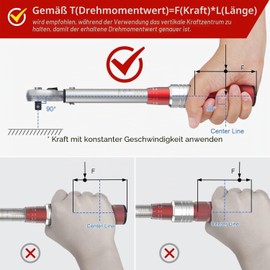 VANPO 1/4 Inch Torque Wrench 3-25 Nm for Bicycle and Motorcycle, 72 Teeth
