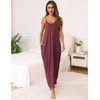 Marvmys Womens Cotton Slip Nightgowns Spaghetti Strap V Neck Long