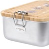 LÄSSIG Children's Lunch Box Stainless Steel and Bamboo Breakfast Box