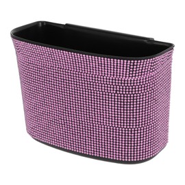 TUCKBOLD Car Trash Can Portable Car Door Trash Bin Pink 1 Pc 7.1" Length 3.2" Width 5.1" Height ABS