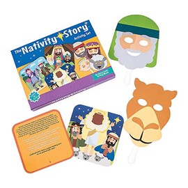 Fun Express Nativity Story Cards & Activity Masks - 29 Pieces - Educational and Learning Activities for Kids