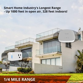 Smart Plugs, YoLink 1/4 Mile World's Longest Range Smart Plug Compatible with Alexa, IFTTT 10A Smart Home Plug Mini Outlet, Remote Control Home Appliances from Anywhere, 4 Packs, YoLink Hub Included