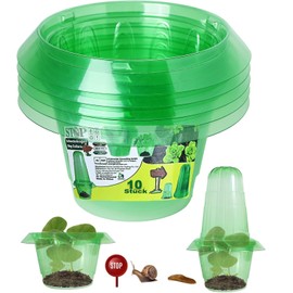 Smaxcn Snail Collar, Pack of 10 Medium Snail Protectors for Salad Plants and Cabbage, Snail Protection Rings Can Addition to Plant Hat to Create a Mini Greenhouse