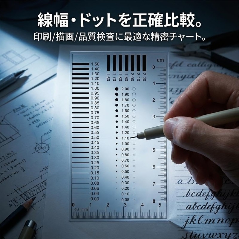 ledmomo Badge Gauge, Diameter Estimation Ruler, Diameter Measurement Ruler, Line
