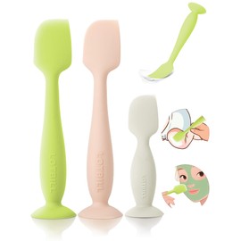 LOTBILL Diaper Cream Spatula, 2 Pack Butt Spatula Baby, Silicone Diaper Cream Applicator, Full-Size + Mini Butt Paste Spatula for Babies, Newborn Baby Necessities (Green+Pink+Beige)