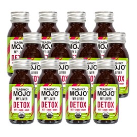 TEAONIC My Liver Mojo: Detox, Wellness Mojo Shots with Black Pepper, Beet, and Lemon Juice, USDA-Certified, Caffeine Free, Gluten-Free, 2 Fl. Oz Each, Pack of 12