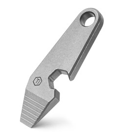 KeyUnity KR01 Titanium Prybar for Keys, Robust Key Fob Prybar EDC Pry Bar, Bag Key Ring Tool, Portable Multifunctional Tool