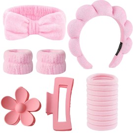 Set de 16 Piezas con Diademas Skincare, Diademas para Lavarse la Cara, Ajuste Suave para Spa, Ducha, Maquillaje y Mascarillas, Regalo Práctico y Lindo