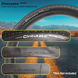 Pirelli Cinturato Gravel H TLR 45-622 (700 x 45c) Road Bicycle Tire - SpeedGrip Compound, Clincher Type, Tubeless Ready Bike Tire with Keychain 700x45c (2 Pack)