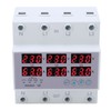 Eujgoov AC 390-500V 3-Phase DIN Rail Voltmeter Ammeter Adjustable Surge