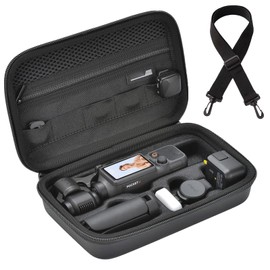 FINEEN Compatible with DJI Osmo Pocket 4/3/Xtra Muse Storage Case Set, Large Capacity, PU Waterproof, Heavy Duty, EVA Hard Cover, Full Protection, Shockproof, Strap/Hook Included, Osmo Pockets, 4/3