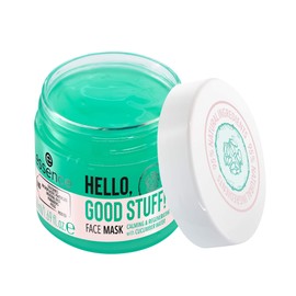 essence Hello Good Stuff Face Mask, Green, Moisturising, Regenerating, Soothing, Natural, Gely, Vegan, Oil-Free, Alcohol-Free, Paraben-Free, Pack of 1 (50 ml)