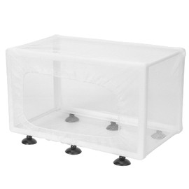 Aquarium Fish Breeder Box Isolation Box Plastic Fish Breeding Tank, Hatchery Incubator with Suction Cup for Tropical, Marine Cold Water Fry Reproduction (White)