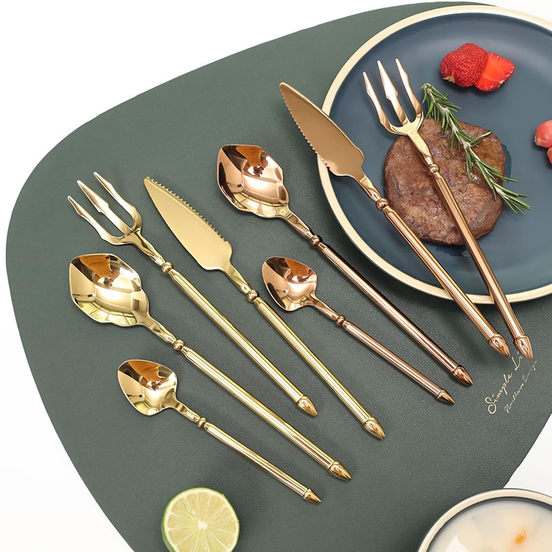 Mythical Flatware Set Poseidon's Trident Fork, Steak Knife, Dinner Spoon,