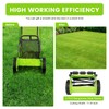 RustyVioum 12-Inch Push Lawn Mower, 5-Blade Dual Wheel Reel Lawn