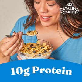 Catalina Crunch Protein Cereal - Breakfast Cereal with 10g of Protein, No Added Sugar - Gluten Free, Keto Friendly - Blueberry Muffin - 8 oz. Bag (Pack of 1)