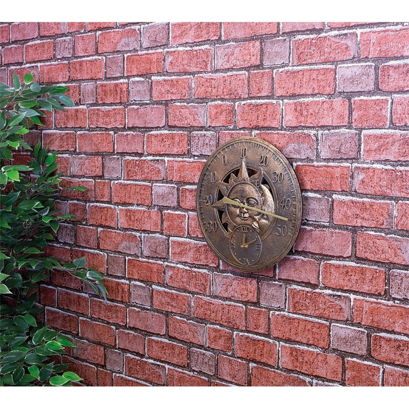 St Helens Home & Garden Vintage Sun and Moon Clock