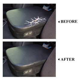 NLQR Armrest Center Console Lid Synthetic Leather Cover Black Compatible with Dodge Ram 1500 2500 2002 2003 2004 2005 2006 2007 2008