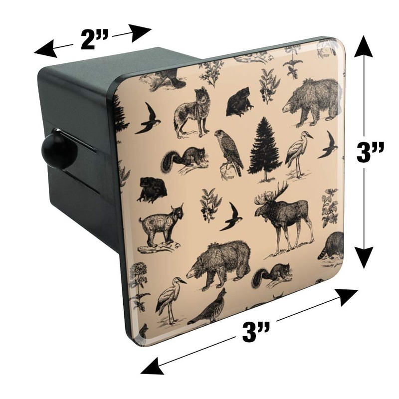 GRAPHICS & MORE Forest Animals Pattern Moose Bear Wolf Raccoon