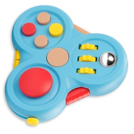 Tabanzhe Fidget Pad - 11 Function Hand Fidget Controller, Stress Reducing Anxiety Relief Toys for Anxiety, ADHD and Attention Boosting Toys for Kids and Adults(Blue)