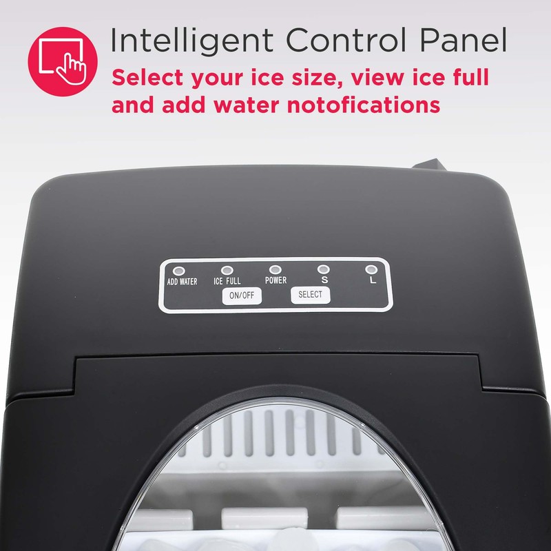 FRIGIDAIRE EFIC128AMZBLK Compact Countertop Ice Maker, 26 lb per Day,