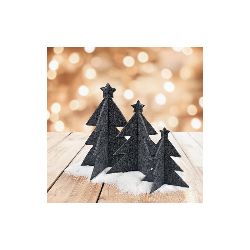 Miqio Stylish Christmas Decoration - Felt Christmas Trees - Set