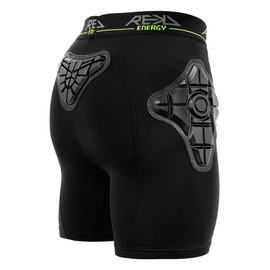 REKD Energy Pro Impact Shorts with formulated foam for enhanced impact protection, comfortable crash pants for a range of action sports. Machine washable, unisex for youth and adults.