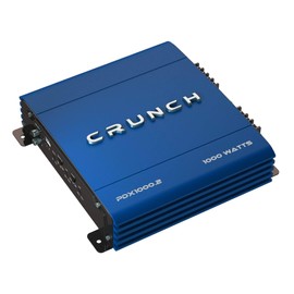 Crunch PowerDriveX 1000 Watt 2 Channel Car Stereo Amplifier, Blue with Crunch 300W Maximum 6.5 Inch 3-Way 4 Ohm CS Speaker, Black