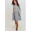 HELLO MIZ Women's Maternity Sweater Knit Dress with Pocket (Heather